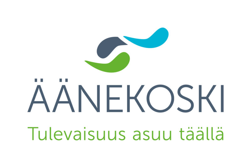 Äänekoski-logo ja slogan: Tulevaisuus asuu täällä